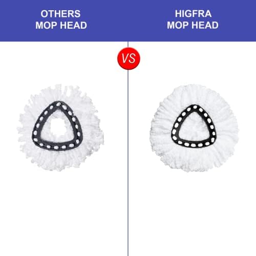 Spin Mop Replacement Head 3 Pack Mop Refill Compatible with Ocedar Triangle Swivel Mops Microfiber Swivel Mop Refill,Deep Clean,Machine Washable and Easy to Replace