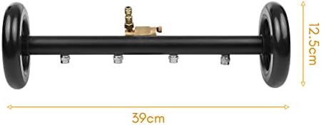 YUYTE 16 Inch 2-in-1 Undercarriage Pressure Washer Surface Cleaner Attachment, Water Broom for Car Chassis and Driveway Ground Cleaning