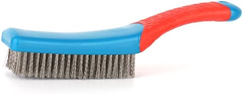 Wire Brushes for Rust Removal, Steel Wire Metal Brush for Cleaning Concrete | Paint Remover for Concrete & Grill Rust Remover with Ergonomic Handle (15.5x3.5cm)