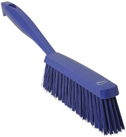 Vikan 45898 Bench Cleaning Brush, Polypropylene/Polyester Medium Bristle Dustpan Brush & Sweeper, 14 Inch, Purple