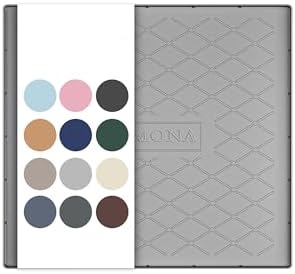 URMONA Under Sink Mat 22 x 19 in, Waterproof Silicone Cabinet Protector | Waterproof, Oil-Resistant, Raised Edge, Cabinet Liner, Shelf Protector, Pet Food Mat, Storage Mat, Easy to Clean, Light Grey