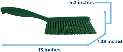 Remco 1 19/32 in W Bench Brush, Medium, 6 1/2 in L Handle, 6 1/2 in L Brush, Green, Plastic 45892-1 Each