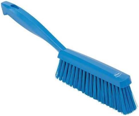 Vikan 45893 Bench Cleaning Brush, Polypropylene/Polyester Medium Bristle Dustpan Brush & Sweeper, 14 Inch, Blue
