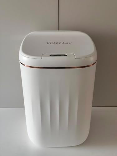 VeltHar Trash Can Touchless 6.4 Gal Smart Trash Can, Rechargeable Motion Sensor Trash Bin with Lid Garbage Bags for Bedroom Office Bathroom Kitchen