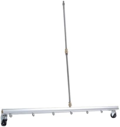 Aramox 39inch Water Broom Pressure Washer, Stainless Steel Power Broom with 7 Nozzles for Efficient Concrete Driveway and Deck Cleanup (for Floor)