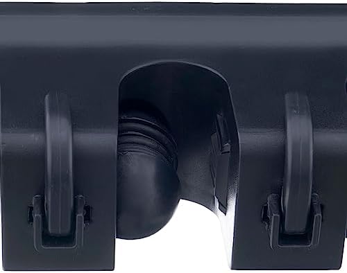 Superio Mop and Broom Holder Wall Mount (Black) Cleaning Tools Wall Organizer, 5 Rack Slots and 6 Hooks for Kitchen Closet Garage Garden and Office