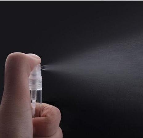 Elfenstall- 50PCS Clear Fine Mist Sample Vial Small 2ML Protable Refill Glass Atomizer Spray Perfume Bottle Hydrating Empty Bottle for Travel Makeup Party Free 5PCS Pipette Dropper