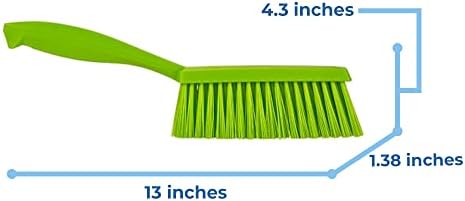 Vikan 458977 Brush,Hand,Medium,14",PP/PBT,Lime