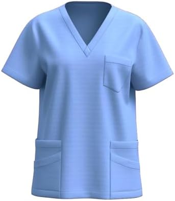 Lightweight Scrubs Top for Women Nursing Tops 2026 Cleaning Clothes for Housekeeping Womens Scrub Tops Short Sleeve