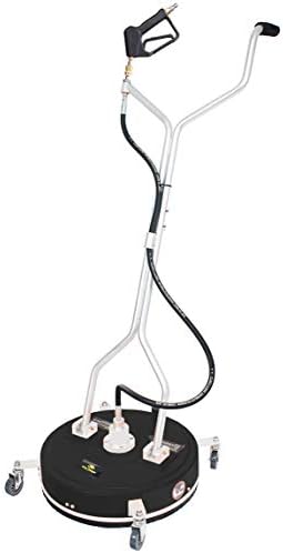 20 Inch Pressure Washer Surface Cleaner with Wheels & Handle – Polypropylene Flat Surface Cleaner 4000 PSI, Trigger Gun Included, Hot & Cold Water Use