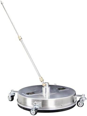 Sun Joe Surface Cleaner Accessory for Electric Power Washer, Heavy Duty Attachment with 4000 PSI Max, 4.0 GPM Flow Rate, & 15.9-Inch Extension Wand for Concrete & Patio Cleaning, SPX-SC17