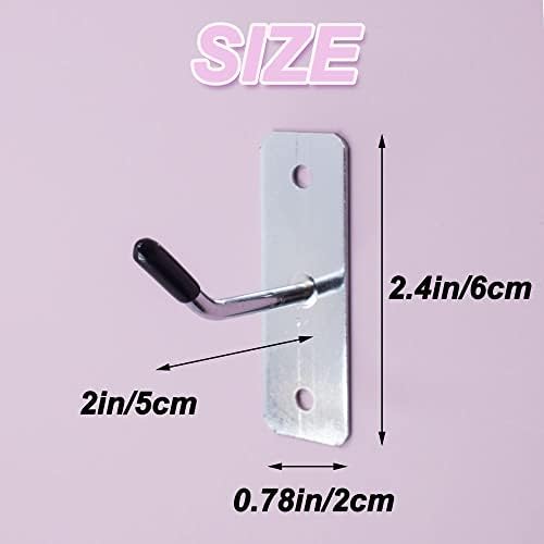 30pcs Wall Mounted Hook Heavy Duty Metal Single Hooks Home Storage Organizer Hanger Stainless Steel Hook Garage Hooks Tool for Garage Shop Retail Office Kitchen Store Display (2in/5cm)