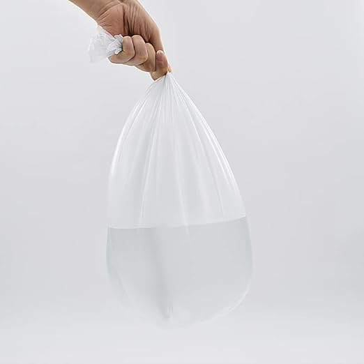 SUBEKYU Mini Trash Bags for Mini Desktop Wastebasket,105 Count Total | 7 Rolls White Trash Bags for Desktop Wastebasket of Various Sizes