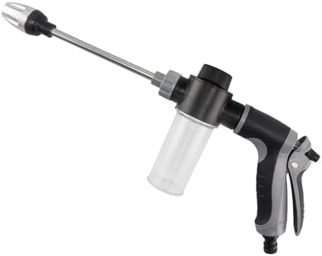 Aquoxis Pressure Washer, 15X More Powerful Extreme Water Pressure Tool with Steel Power, Qinux Aquoxis Sprayer for Waterpipe, High Pressures Water Jet with Foam Pot, Generic Aquaxis Aqui Grey B