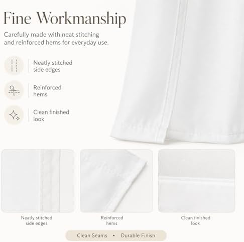 Aquazolax Sheer Door Window Curtains Set of 2, Top and Bottom Rod Pocket Privacy Protect Voile Window Panels for Kitchen French Main Door with Tiebacks - Satin White