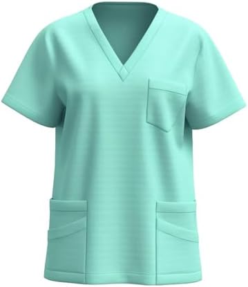 Lightweight Scrubs Top for Women Nursing Tops 2026 Cleaning Clothes for Housekeeping Womens Scrub Tops Short Sleeve