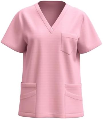 Lightweight Scrubs Top for Women Nursing Tops 2026 Cleaning Clothes for Housekeeping Womens Scrub Tops Short Sleeve