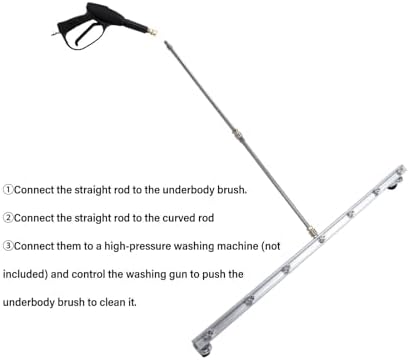 EVGATSAUTO 39inch Water Broom Pressure Washer, 4000 PSI Power Broom Sweeper with 7 Nozzles for Concrete Driveway Sidewalk Deck, (for Floor)