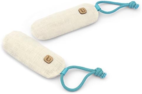 PURGGO Bamboo Charcoal Air Purifying Bag - Lasts 365+ Days - Shoe Deodorizer, Odor Eliminator - No Chemicals - Air Freshener for Shoes and Closet - Remove Odor Naturally [2 Pack] [Beige]