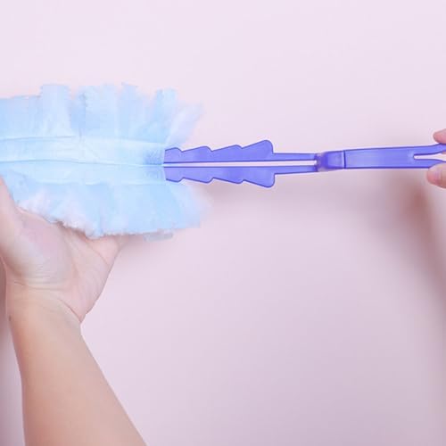 Abaodam Electrostatic Duster with Handle 11pcs Set, Disposable Cleaning Brushes with 10 Replacement Cloths for Home Dusting, Window and Furniture Cleaning Tools for Housekeeping