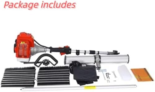 Gas Powered Sweeper Brush Broom, Cordless Hand Held Walk Behind Power Shovel Snow Cleaner for Driveway Lawn Garden, 52CC 2-Stroke, 2.4HP (24x9 EPA)