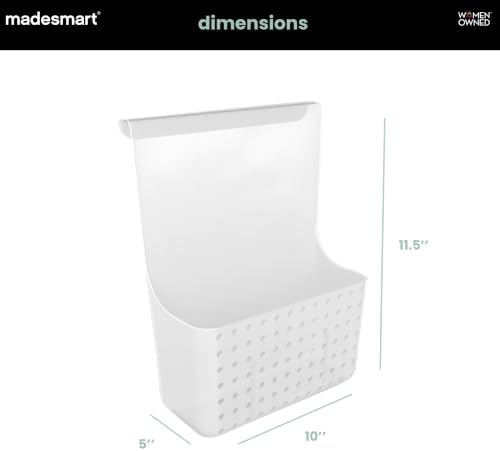 madesmart Over Door Cabinet Organizer, Frost | open bin, space saving, cleaners pantry items, under sink supplies, woman owned