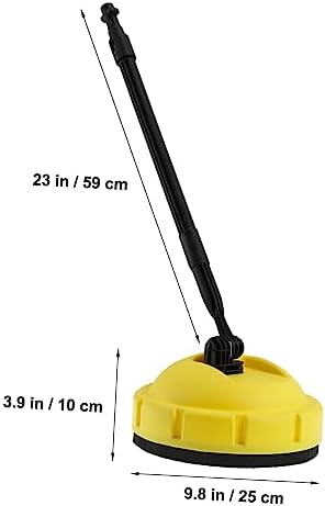 Happyyami High Pressure Rotary Surface Cleaner with Long Handle for Efficient Home and Automotive Cleaning Patios Driveways and Vertical Surfaces
