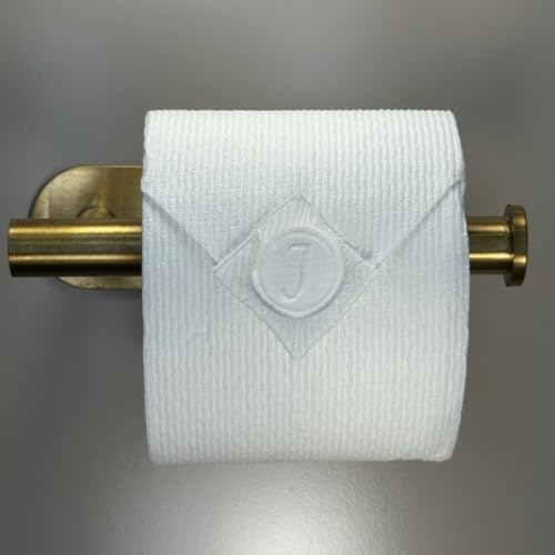 Toilet Paper Stamp Alphabet (Letter J) - Add a Unique Personal Touch to Your Bathroom Decor! Enhance Home Decor. Ideal for Housekeeping, Hotels, Rentals, Home Staging Decor