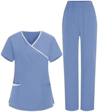 Women Nursing Scrubs Sets Housekeeping Uniform 2026 Women's Scrub Set Cleaning Clothes for Cleaning Jobs