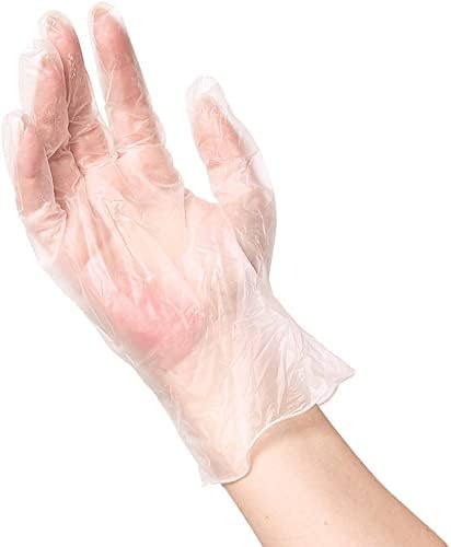 ForPro Disposable Vinyl Gloves, Industrial Grade, Powder & Latex Free, Non-Sterile, Food Safe, 2.75 Mil Palm, 3.9 Mil Fingers
