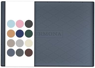 URMONA Under Sink Mat 31 x 19 in, Waterproof Silicone Cabinet Protector | Waterproof, Oil-Resistant, Raised Edge, Cabinet Liner, Shelf Protector, Pet Food Mat, Storage Mat, Easy to Clean, Dark Grey
