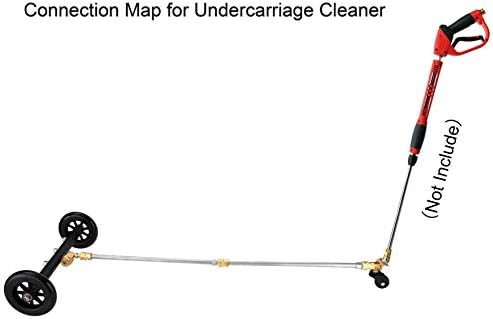 Tool Daily Dual-Function Undercarriage Cleaner with Swivel Wheel, 16 Inch | Surface Cleaner for Pressure Washer, Underbody Car Wash Water Broom, 4000 PSI