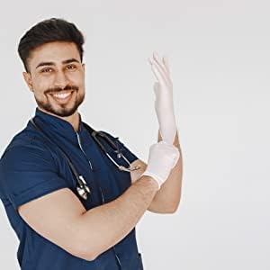 Inspire Medical Exam Gloves | Powder Free Stretch Vinyl Gloves | Disposable Gloves Disposable Latex Free Gloves | Cooking Gloves Disposable Food Safe Food Prep Gloves Plastic Gloves Disposable