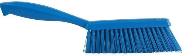 Vikan 45893 Bench Cleaning Brush, Polypropylene/Polyester Medium Bristle Dustpan Brush & Sweeper, 14 Inch, Blue