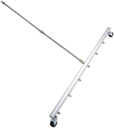 Zopsc Stainless Steel Water Broom, Pressure Washer Cleaner with 1/4Inch Quick Connector, Power Washer Attachment for Concrete Driveway Patio Floor, 39.37Inch Wide Water Broom