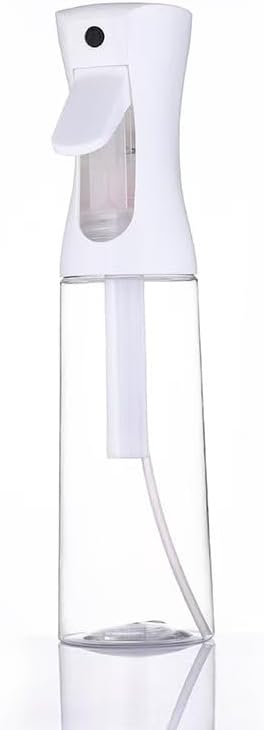 ZALUJMUS Ultra Fine Mist Spray Bottle, 200ml Continuous Sprayer, Plastic Reusable Container for Hair, Travel Size, Hand Wash Care, Sport Theme (Transparent)