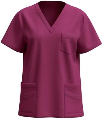 Lightweight Scrubs Top for Women Nursing Tops 2026 Cleaning Clothes for Housekeeping Womens Scrub Tops Short Sleeve