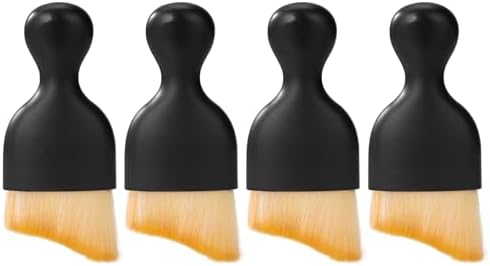 4Pack Car Detailing Brush for Car Infotainment Screen and Air Vents | Soft Bristle Cleaning Brush for Dashboard, Buttons, Leather, Skylight, Soft bristles and Scratch-Free Car Accessories