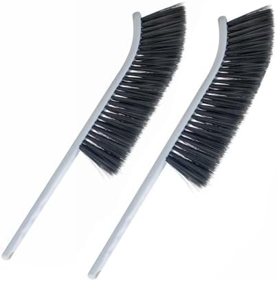 Dust Brush 14" Narrow Skinny Soft Bristle Broom | Long Handheld Whisk Cleaning Tight Space Bed Couch Drafting Clothes Upholstery Art