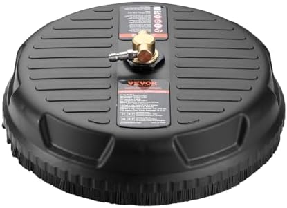 VEVOR 15 Inch Pressure Washer Surface Cleaner, 4000 PSI Universal Power Washer Accessory with 1/4 Inch Quick Connect, Heavy Duty Concrete Cleaner for Driveway, Patio, Floor and Sidewalk
