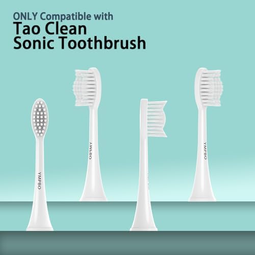 Toothbrush Replacement Heads for TAO Clean Electric Toothbrush, 10 Pack | Medium Soft Bristles, Adults Tooth Brush Head Refill