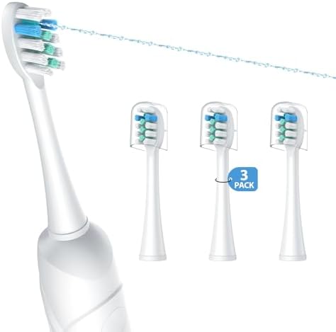 3 Pack Toothbrush Replacement Heads Compatible with WaterPik Sonic Fusion 2.0, FitMount Flossing Brush Head Fit for Water-Pic SF-01 SF-02 and 2.0 SF-03 SF-04
