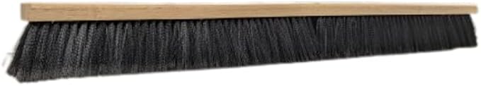 Bristles 4036 36” Indoor Push Broom Head – Heavy Duty Hardwood Block, Flagged Polypropylene Fiber Bristles, Brown
