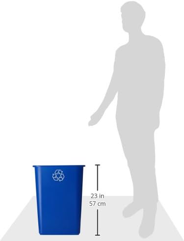 United Solutions EcoSense WB0069 Blue Plastic 41 Quart Recycling Indoor Wasteba