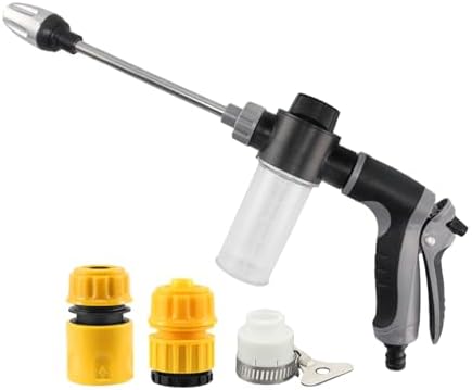 Aquoxis Pressure Washer, 15X More Powerful Extreme Water Pressure Tool with Steel Power, Qinux Aquoxis Sprayer for Waterpipe, High Pressures Water Jet with Foam Pot, Generic Aquaxis Aqui Grey D
