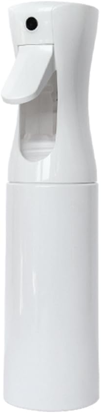 Ella & Sara 300ml Continuous Mist Spray Bottle (White) - Professional Fine Water Mister for Hair Styling, Salon, Plants, Cleaning, Pets, Essential Oil Diffuser & Barber, Refillable Spray Bottle