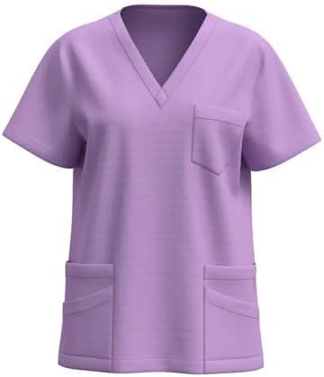 Lightweight Scrubs Top for Women Nursing Tops 2026 Cleaning Clothes for Housekeeping Womens Scrub Tops Short Sleeve