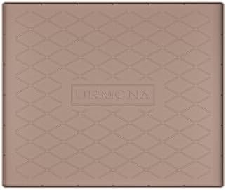 URMONA Under Sink Mat 25 x 19 in, Waterproof Silicone Cabinet Protector | Waterproof, Oil-Resistant, Raised Edge, Cabinet Liner, Shelf Protector, Pet Food Mat, Storage Mat, Easy to Clean, Khaki