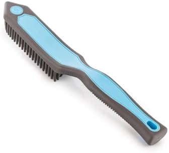 Detail Factory Pet Hair Brush for Car Interior, Rubber Bristle Fur Remover for Carpet, Upholstery, Seats, Cargo Areas & Pet Beds, Light Blue