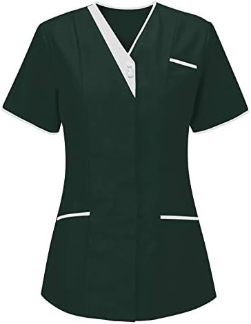 Lightweight Nursing Scrubs for Women Housekeeping Uniforms for Women Short Sleeve Scrub Tops Cleaning Uniform